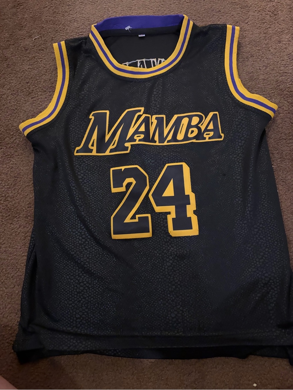 Kids Black & Gold 'Mamba' Basketball Jersey Top